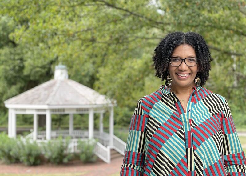 Lisa Sharon Harper near Susan Parker Kerr Gazebo