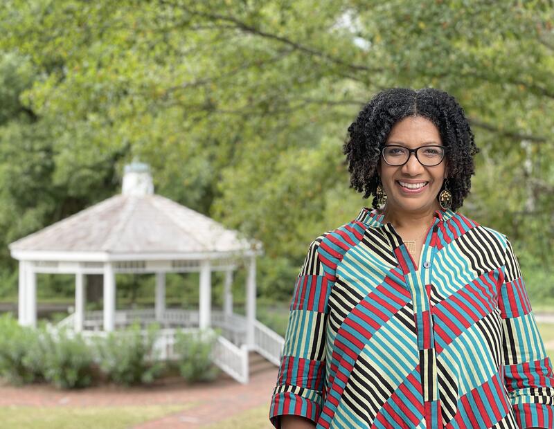 Lisa Sharon Harper near Susan Parker Kerr Gazebo