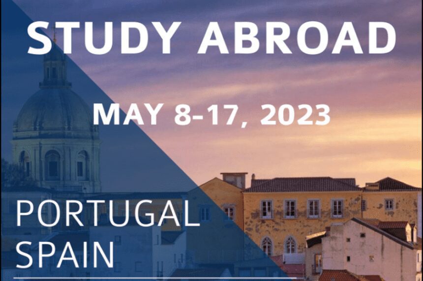 Study Abroad 2023 trip with Portugal in the background