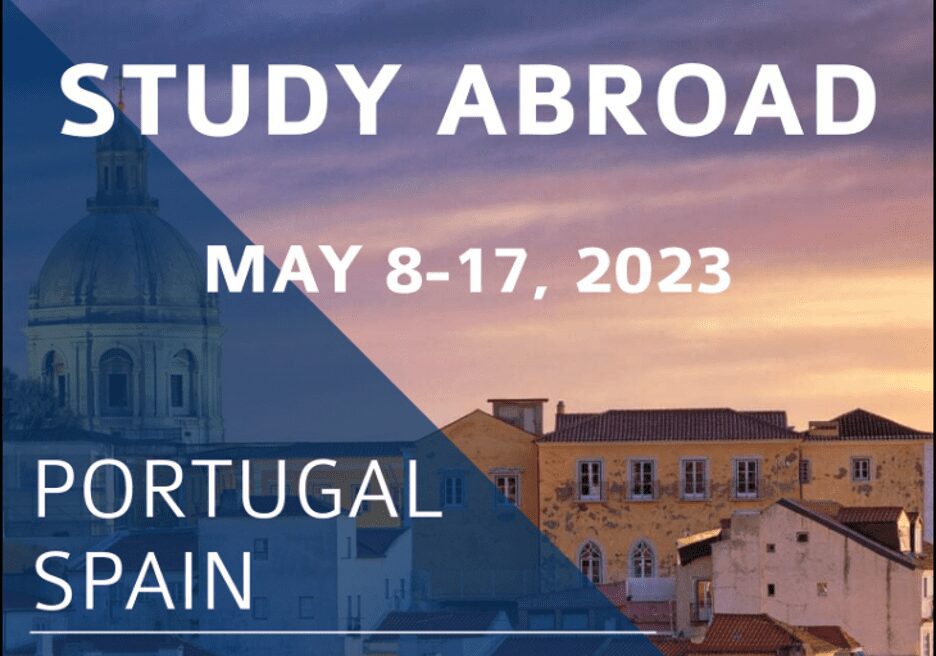 Study Abroad 2023 trip with Portugal in the background