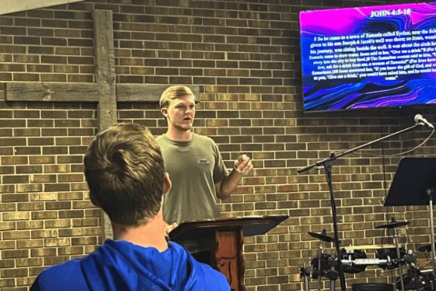 Student Ministry Chaplain & Graduate Student, Patrick Krack led Wednesday Night Worship