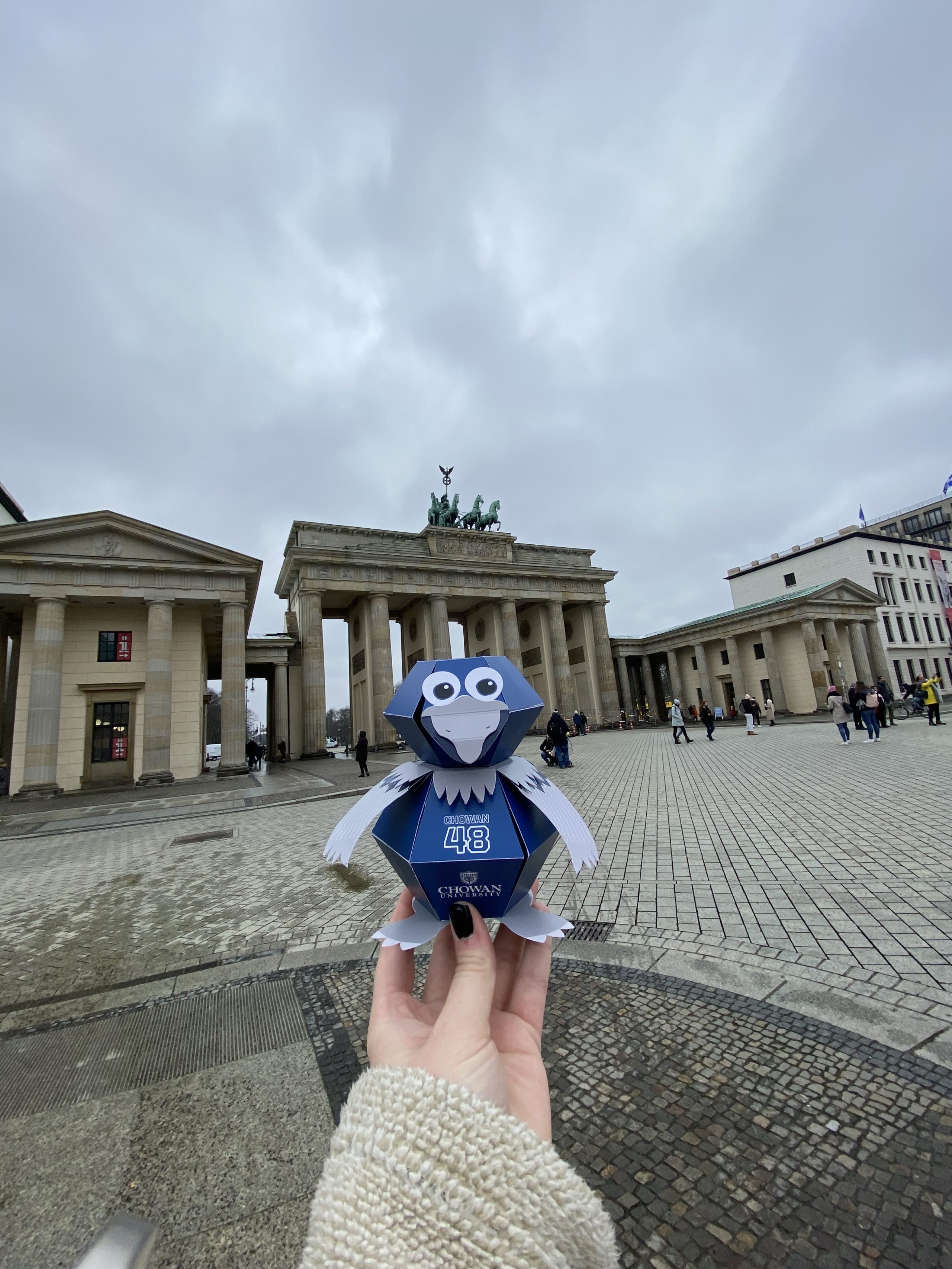 Murf at the Brandenburg Gate in Berlin, Germany.
