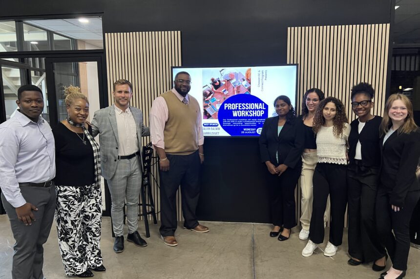 Chowan students participate in a Professionalism Workshop, hosted by the International Student Club.