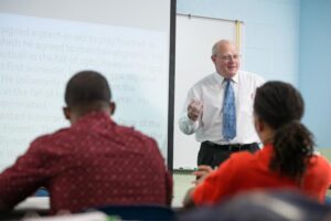 Tom Collins teaches students through his experiences.