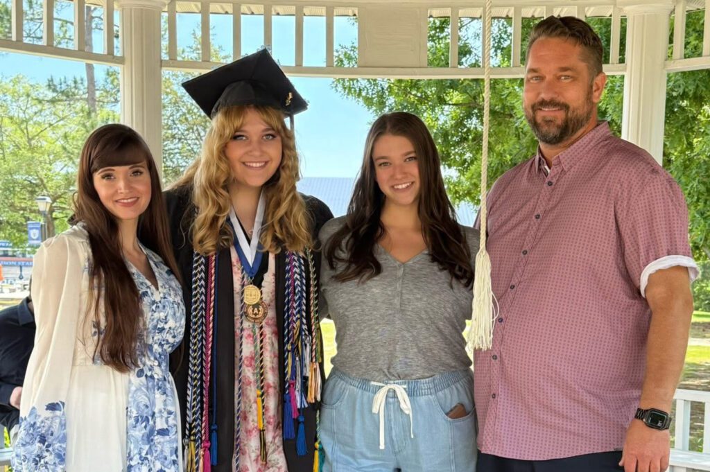 Haley Jensen with family.
